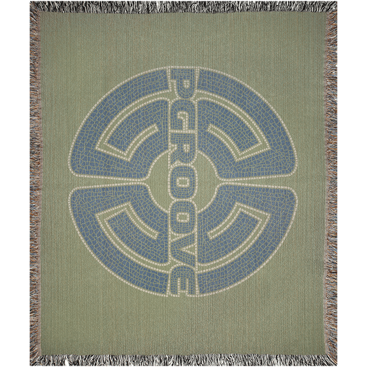 PGroove Mosaic Logo | Woven Art Throw Blanket